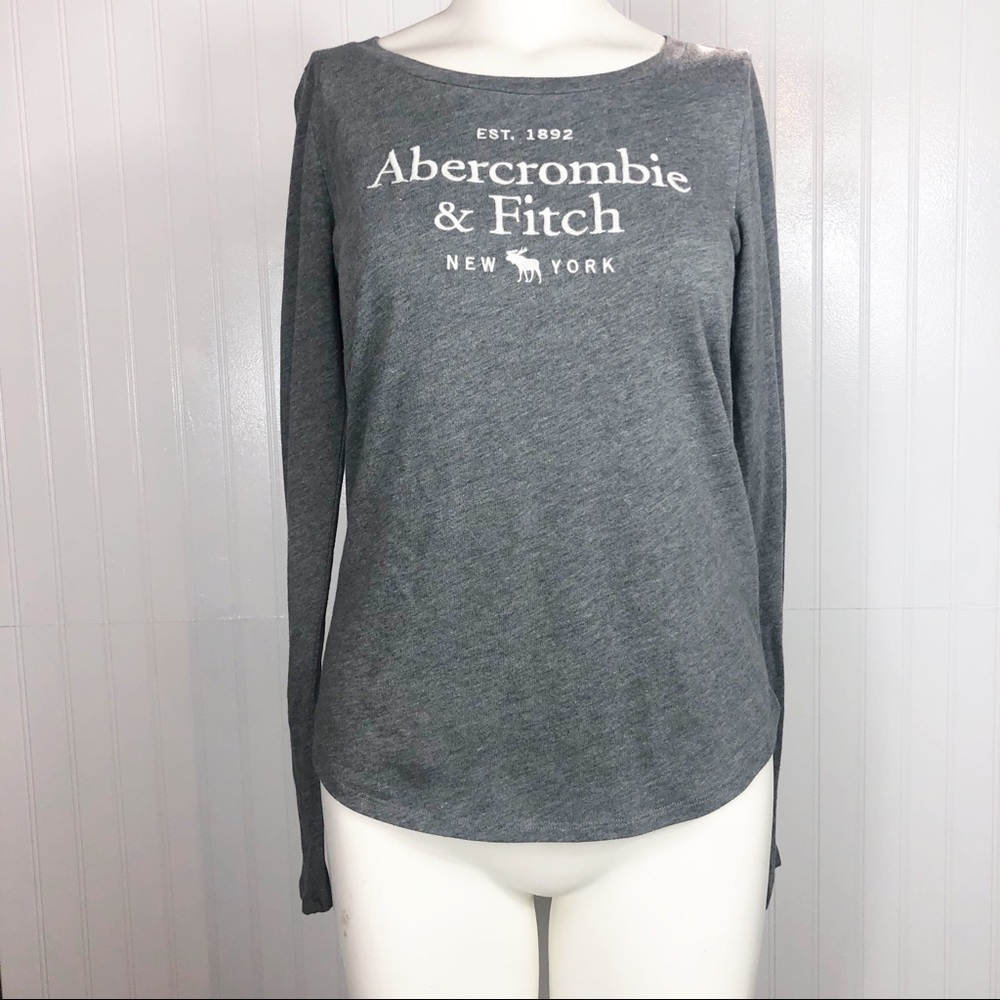 Abercrombie & Fitch gray long sleeve shirt